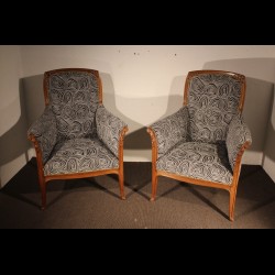 Paire de fauteuils art nouveau