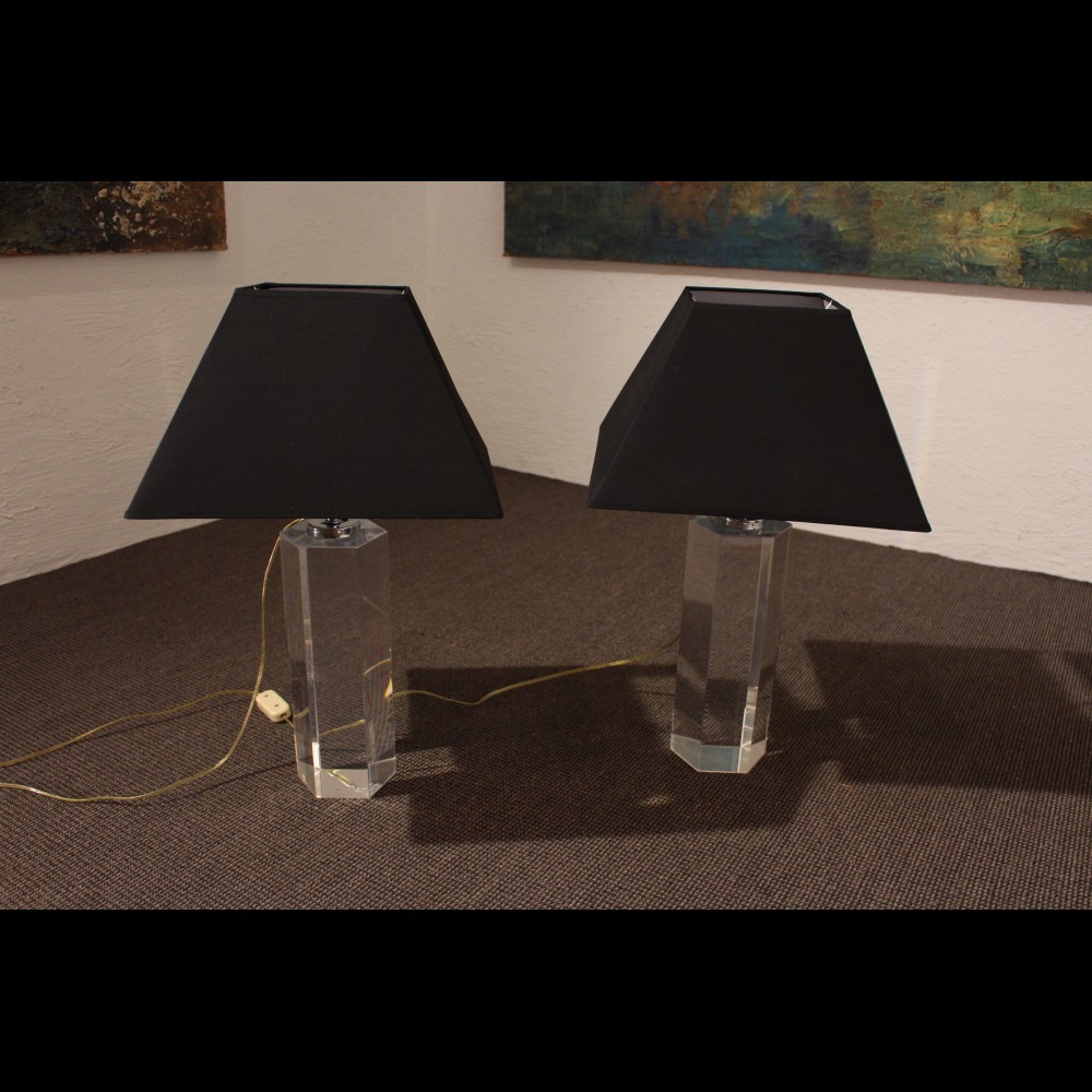 Paire de lampes en plexi