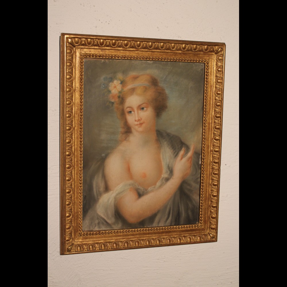 Pastel de femme 18 eme siècle