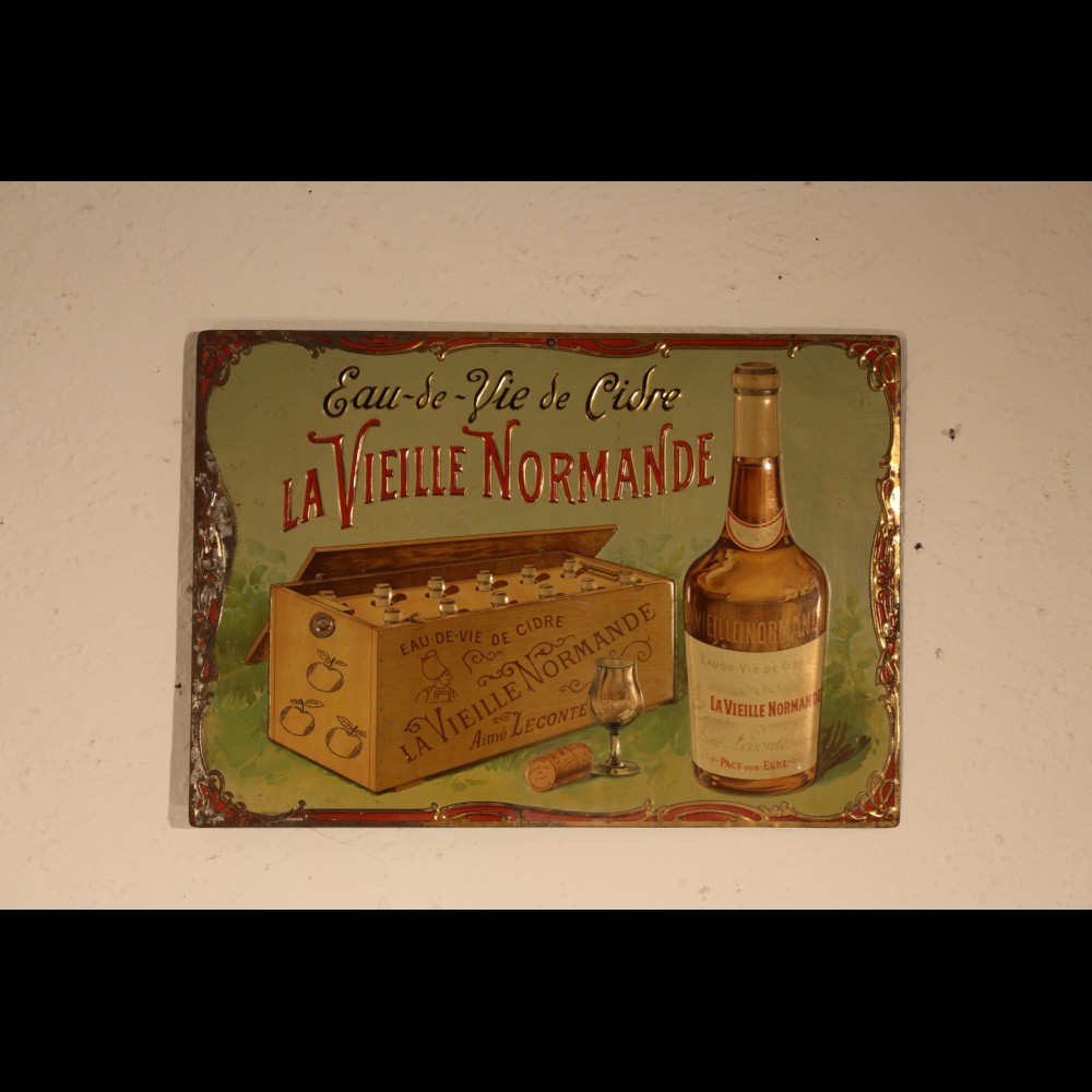 Publicité en tôle peinte